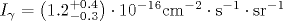 I_{\gamma}=\left(1.2^{+0.4}_{-0.3} \right)\cdot 10^{-16} {\rm cm}^{-2}\cdot{\rm s}^{-1}\cdot{\rm sr}^{-1}