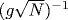 (g\sqrt{N})^{-1}